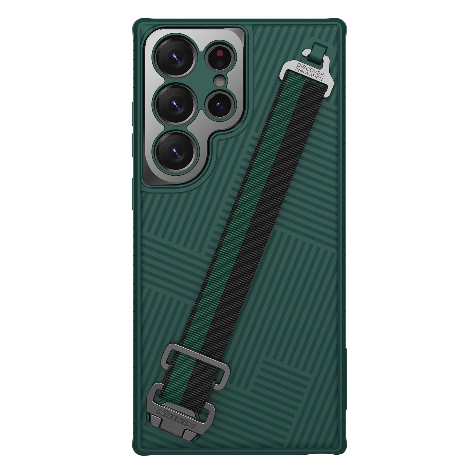 NILLKIN Pro Samsung Galaxy S23 Ultra Stripe Design TPU PC kryt Pouzdro na telefon proti pádu s odnímatelným popruhem na ruku NILLKIN Pro Samsung Galaxy S23 Ultra Stripe Design TPU PC kryt Pouzdro na telefon proti pádu s odnímatelným popruhem na ruku